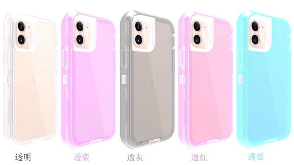 Pour iphone 12 pro max pro Max couverture arrière transparente colorée antichoc antipoussière coque de téléphone iPhone 12 Pro MAX iPhone 12