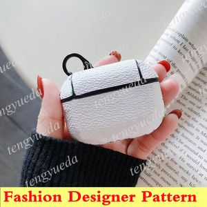 Étuis de créateurs de mode écouteurs accessoires pour AirPods pro 1 2 3 étui de protection pour écouteurs crochet lettres de luxe en cuir imprimé