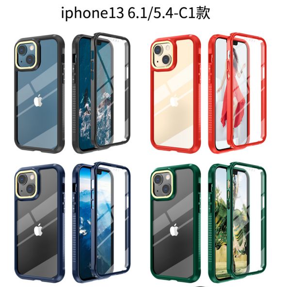 Coque de téléphone double couche avec protecteur d'écran, Compatible avec iPhone 12, 13Pro max, 12Pro, 11, XR, pour Iphone 13