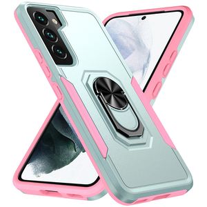 Voor iphone 13 pro max mini hybride telefoon gevallen voor Samsung Galaxy S22 + S22 Ultra A33 5G A73 A53 A51 M40S S20 FE A71 2 in 1 Armor Kickstand met OPP-zakken C