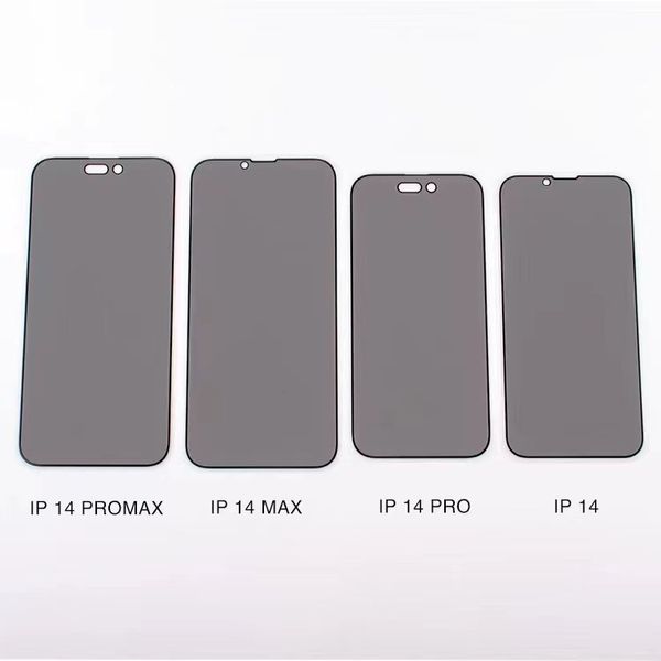 Pour iPhone 14 13 12 Mini 11 Pro Max X Xr Xs Max Protecteur d'écran anti-espion en verre trempé avec panneau arrière