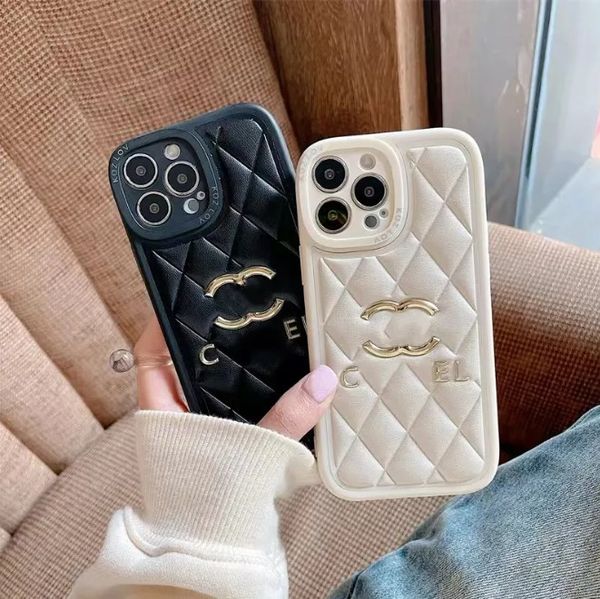 Pour IPhone 14 Case Designer Phone Case Leather 13 Phone Case Europe US IPhone 12 Pro Max Hot Gold Letters Phonecase Full Package Cover-6