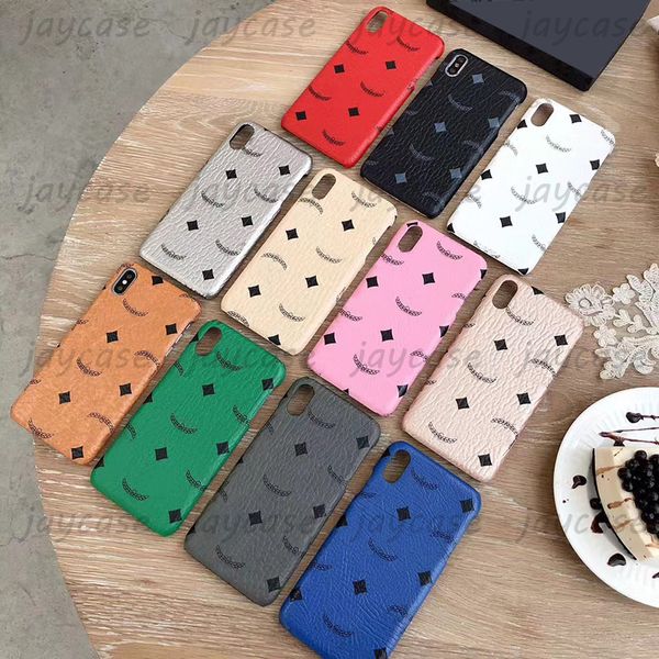 Luxury M Letters Case Designer Phone Cases Classical Paint Phonecase para iPhone 14 Plus 13 12 11 Pro max XS XR 8P 7 a prueba de golpes 11 colores Nuevo