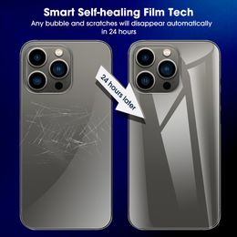 Pour iPhone 14 Pro Max Plus Back Hydrogel Film HD Protecteur d'écran transparent Couverture complète pour iPhone 14pro Max 5G Non-verre