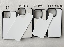 Pour iPhone 14 pro Max Impression par sublimation Coques pour téléphones portables avec plaque en aluminium en métal vierge 100 pièces