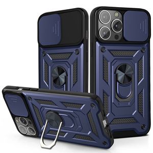 iPhone 15 Slide Camera Lens Phone Cases Magnetic Kickstand Back Cover Armor Car mount Holder Protector pour Apple 15 14 14 pro max 13 13pro 12 12pro 11 Xs XR 7 7p 8 8plus SE