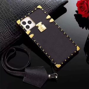 Para iPhone 14Plus 14 Estuches 13 12 11 Pro Max Xs Xr 8 7 Plus Estuches Defender Lujo TPU Mujer Cuadrado Diseñador de moda electrochapa Cubierta móvil