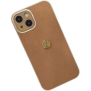 Para iPhone 15 Camellia caso iPhone14 promax Cuero 13 Premium iPhone12 todo envuelto