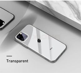 Para iPhone 15 Pro Max 14 13 12 11 Plus Mini Durable Transparente Suave Silicona TPU Diseñador móvil Cajas de teléfono Contraportada No amarillenta