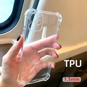 Voor iPhone 15 Pro Max 14 13 12 11 Plus mini duurzame zachte siliconen TPU mobiele telefoons