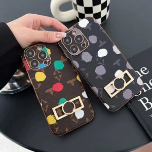 Für iPhone 15 Pro Max Hüllen Designer Handyhülle Apple iPhone 14 Pro Max 13 12 11 XR XS Max 14 Plus 15 Plus Hülle Markenleder Painted Graffiti Mobile Cover