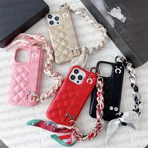 Pour iPhone 15 Pro Max Cas Dragonne Téléphone Cas Designer iPhone Cas Apple iPhone 14 Pro Max 13 12 11 14 Plus 15 Plus Cas Femmes Marque En Cuir Sac À Main Couverture Mobile