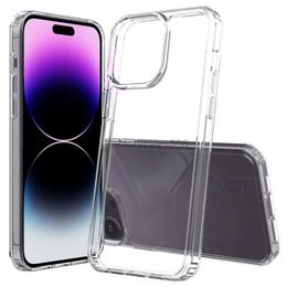 Pour iPhone 15 Pro Max Hard Clear Phone Case Hard Hard PC et Soft TPU Frame transparent Slim Armor Tocoproft Protection Cover Compatible 11 12 13 14 Promax XR 6 7 8Plus
