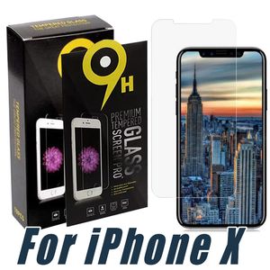 Voor iPhone 12 11 PRO MAX XR XS 8 7 6S PLUS PLUS GEMAAKTE GLASSCHERM PROTECTOR 9H Anti-Shatter Film voor Samsung J7 Prime 2017 2018 LG Stylo 4 3