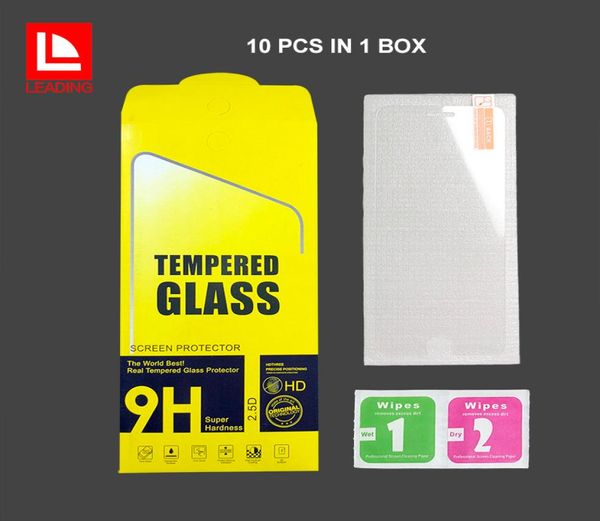 Pour iPhone 6 6P 6S 6SP plus 7 7p 8 8p x Protecteur d'écran de film en verre trempé avec package de vente au détail 10 PCS9509338
