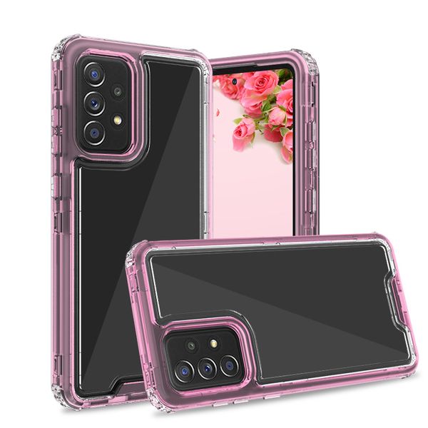 Funda completa transparente a prueba de golpes Estuches protectores transparentes para iPhone 13 12 11 Pro Max 6 7 8 Plus XS-Max XR Samsung S21 S20 Ultra A11 A21 A51 A12 5G cuerpo de tpu de pc híbrido