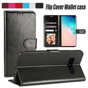 Étui à portefeuille pour iPhone12 XS Max XR S10E PU Le cuir Pu avec carte de couverture pour la carte pour la carte pour Samsung S8 Note9