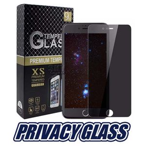 Protector de pantalla de privacidad para iPhone 13 12 XS Protector de cubierta antiespía de vidrio templado para LS775 LS770 Samsung S8 S7 con paquete al por menor