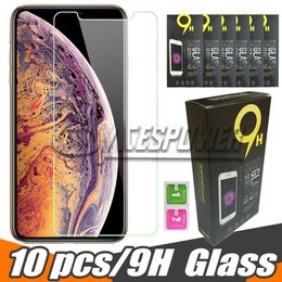 Protecteur d'écran pour Iphone 15 14 Plus 13 12 Mini 11 Pro X XR XS MAX SE, verre trempé transparent LG Stylo 4 Samsung Galaxy S10E