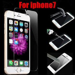 Voor iPhone 7 7Plus Gehard Glass Screen Protector iPhone 6s Plus 5s 2.5D 0.3mm voor Samsung S7 S6 S4 Moto G4 Gedoude beschermende film