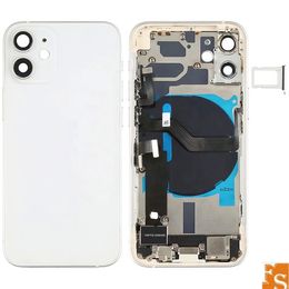 Voor iPhone 8 8G 8P 8Plus X XS XR XSMAX 11 12 12 PRO MAX Volledige behuizing Montage Batterij Cover Deur achterzijde met Flex Kabel Volledige onderdelen Vibrator Zoemer