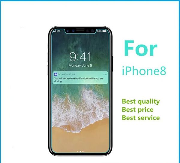Pour Iphone 8 Iphone8 Top qualité meilleur prix protecteur d'écran en verre trempé 2.5D tous LL