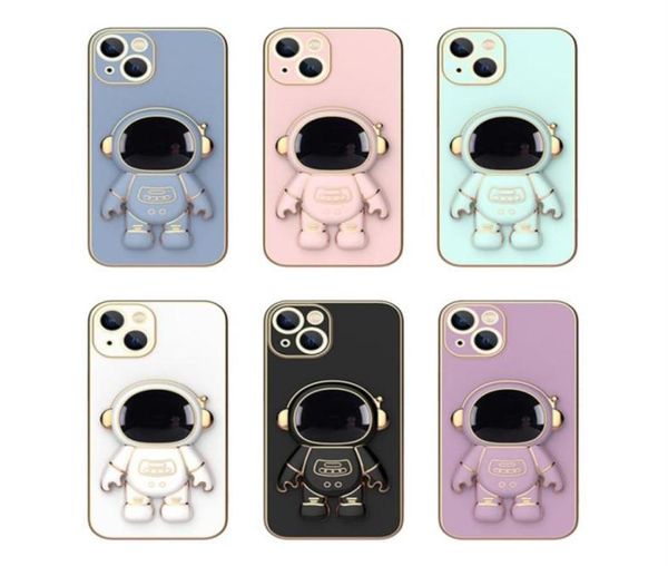 Coque avec support de téléphone pour iPhone, compatible modèles 6S, 7, 8 Plus, X, XS Max, XR, 11, 12, 13 Pro Max, accessoires d'astronaute, 77777309105150