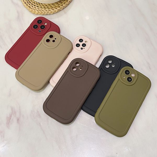 Para iPhone funda de teléfono funda de silicona Color sólido a prueba de golpes funda suave de silicona líquida accesorios para teléfono móvil lyp063