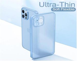 Pour iPhone PP Cadre de téléphone portable mat 03mm 03 mm Ultra Thin Slim transparent transparent Flexible Cover Couvercle 14 13 12 Mini 11 Pro Max XS X7102598