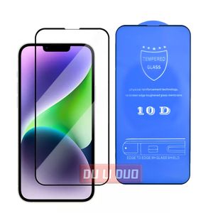 Protecteur d'écran de téléphone en verre trempé 10D, Film à couverture complète pour iPhone 14 pro Plus 13 12 mini 11 XR XS max 6 7 8