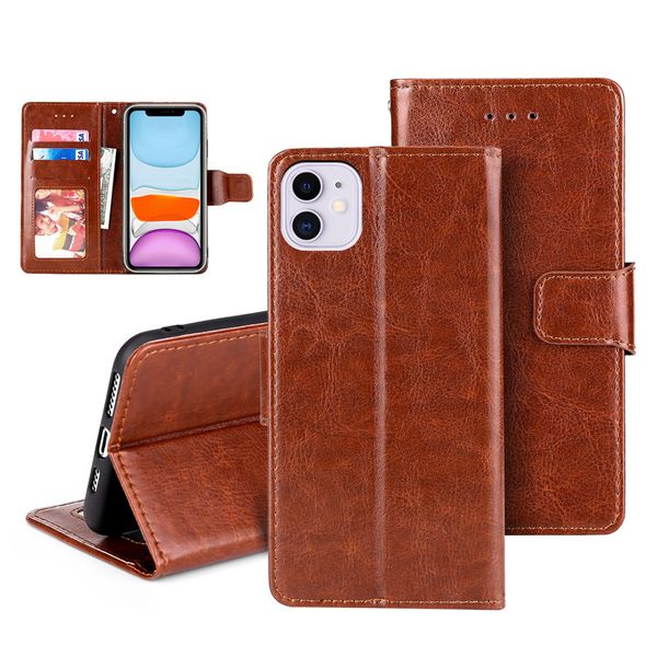 Cajas de teléfono de la billetera de cuero para iPhone 15 Pro Max 14 Samsung Galaxy S24 más A55 A35 A25 Google Pixel 8 7a 7 PU Card Slot Covers