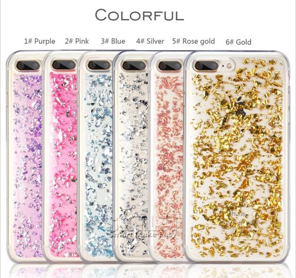 Pour iPhone X Bling Bling Case Coloré Soft TPU Glitter Crystal Case pour iPhone 6S Plus et pour iphone 7 8 8 Plus avec paquet OPP