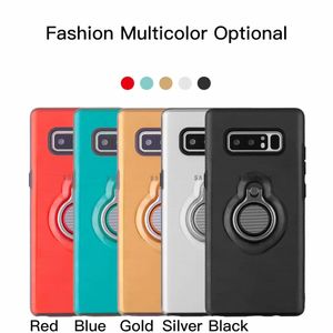 Voor iPhone X XR XS max 6 7 8 Plus en Samsung Galaxy Note 9 8 S9 Plus Case Multicolor Optionele Finger Ring Bracket Phone Case