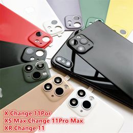 Pour iPhone X XS 11 secondes Changement PRO MAX objectif Sticker Retour Film de protection en alliage de titane modifié couverture Camera Case 2020 NOUVEAU