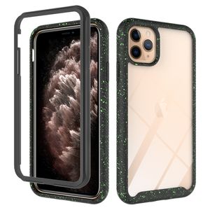 Para Iphone12 11 Pro Max XR XS 8 7 6Plus SE 5 Estructura de dos capas estrellada Absorción de golpes Diseño de parachoques Funda protectora a prueba de golpes