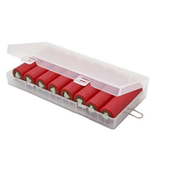 Tout nouveau boîtier de support de batterie 8X18650 18650 boîte de stockage de batterie avec support de crochet Transparent, fort dur