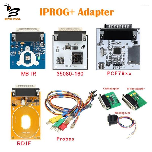 Para el programador de clave IPROG ECU, Can BUS/K-LINE RFID MB IR PCF79XX 35080-160 Adaptadores de diagnóstico de la sonda