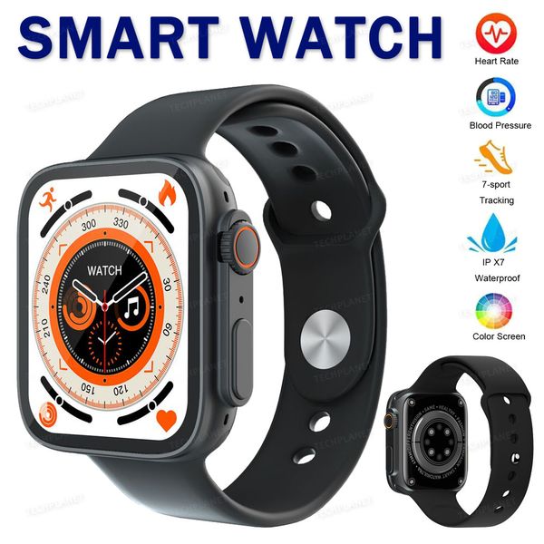 Pour Iwatch Series 9 Apple Watch tactile Tact Screen Wireless Men's Smart Watch Sports Watch avec charge de charge Cable Boîte de protection