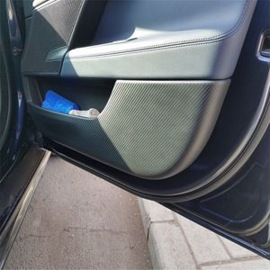 Autocollants en Fiber de carbone pour poignée de porte, panneau de commande Central intérieur, autocollants de style de voiture, vinyle découpé 249I, pour Jaguar XE XFL F-PACE 2016 – 19