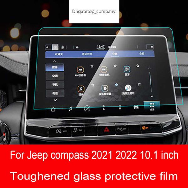 Film de protection anti-rayures pour Jeep compass 2021, 2022, 10.1 pouces, pour voiture, navigation GPS, écran LCD, verre trempé