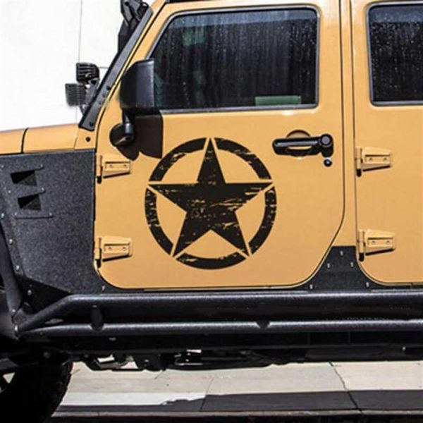 Para JEEP World War II cinco estrellas ráfaga coche pegatinas modificadas Decals267L