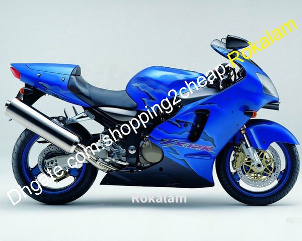 Pour Kawasaki Cowlings Ninja ZX12R 2000 2001 ZX 12R 00 01 ZX-12R Moto Bleu Noir Carrosserie Carénage Kit (moulage par injection)