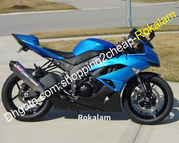Pour carénage Kawasaki bleu Ninja ZX6R 2009-2012 636 ZX 6R ZX636 ZX6R 09 10 11 12 pièce de carrosserie de moto (moulage par injection)