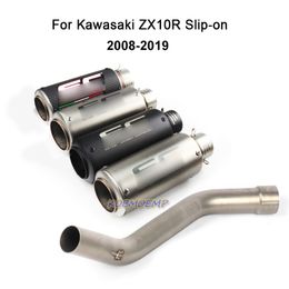 Voor Kawasaki Ninja ZX10R 2008-2019 Motorfiets Uitlaat Link Pijp Connecting Middle Pipe Uitlaat Uitlaat Pijp Tips Escape