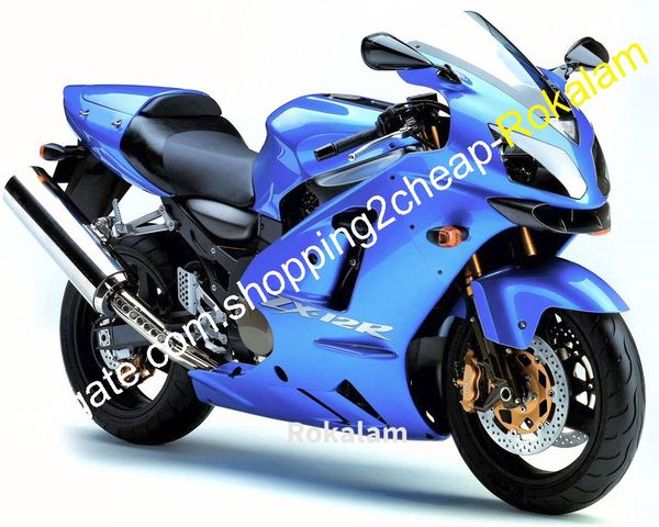 Para Kawasaki Ninja ZX12R 2002 2003 2004 ZX-12R ZX 12R ABS carrocería azul Kit de carenado de motocicletas (moldeo por inyección)