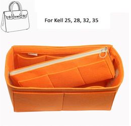 Pour Kel l y 25 28 32 35Sac de style basique et organisateur de sac à main avec poche zippée détachable3MM feutre de qualité supérieure fait à la main20 couleurs 21086218550