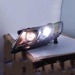 Para Kia K5 conjunto de faros LED 11-13 Luz De Carretera lente de proyector Ojo de Ángel luz de circulación diurna señal de giro tipo serpentina lámpara frontal