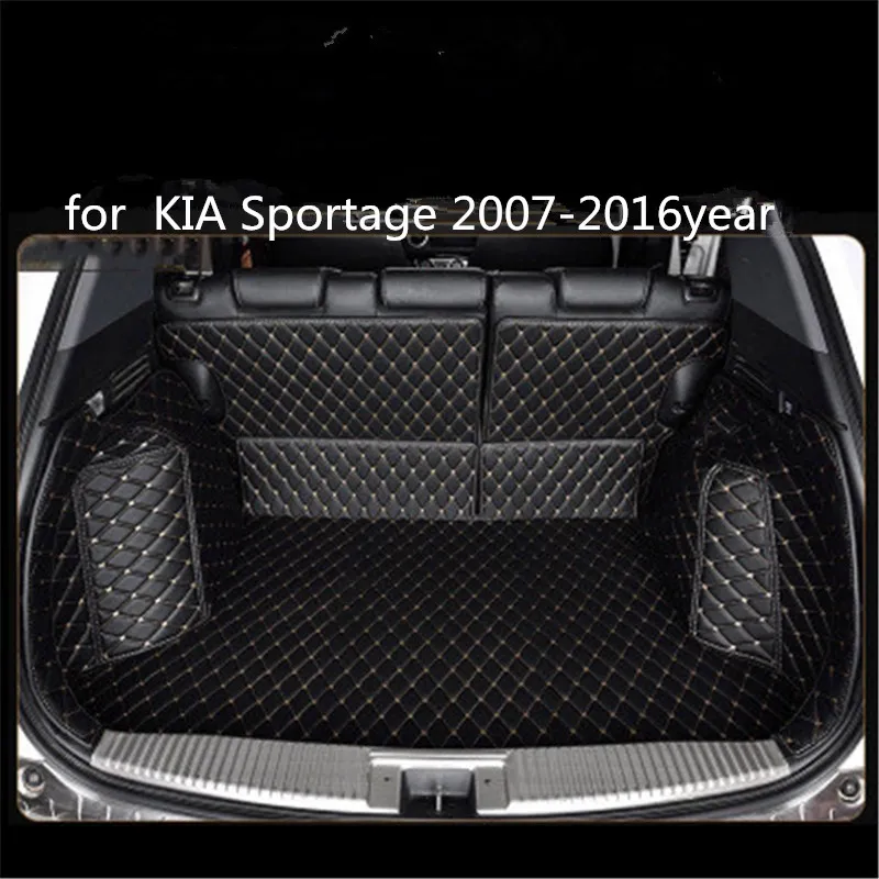 Pour Kia Sportage 2007 2016YYear Cuir Cuir Trunk Tapis De Palette Tapis De Plancher De Surround