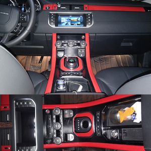 Autocollants en Fiber de carbone pour poignée de porte, panneau de commande Central intérieur, pour Land Rover Range Rover Evoque, accessoires de style de voiture 253c