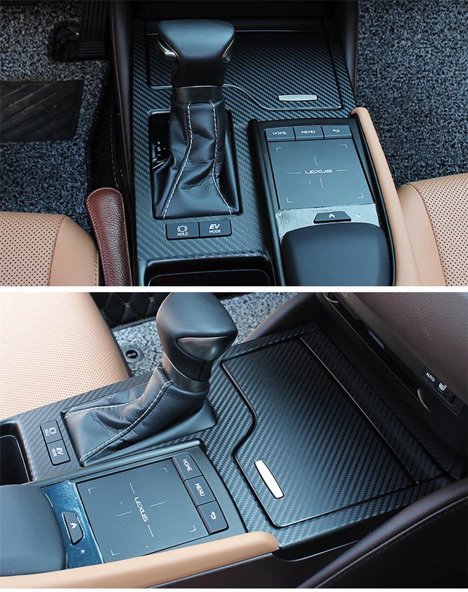 För Lexus ES 2018-2020 Inredning Central kontrollpanel Dörrhandtag 3D / 5D Carbon Fiber Stickers Dekaler Bil Styling Accessorie